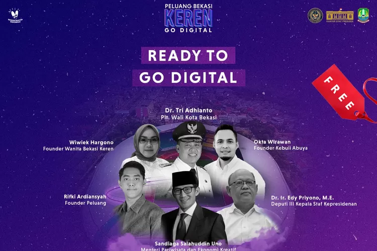 Dukung UMKM, Plt Wali Kota Bekasi Siap Buka Seminar Nasional Bazaar Ready To Go Digital. (Foto/humaskotabekasi.)