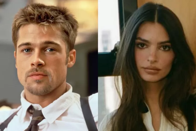 Brad Pitt diisukan pacaran dengan Emily Ratajkowski. Foto/Brad Pitt dan Emily Ratajkowski. (Foto/Brad Pitt dan Emily Ratajkowski.)