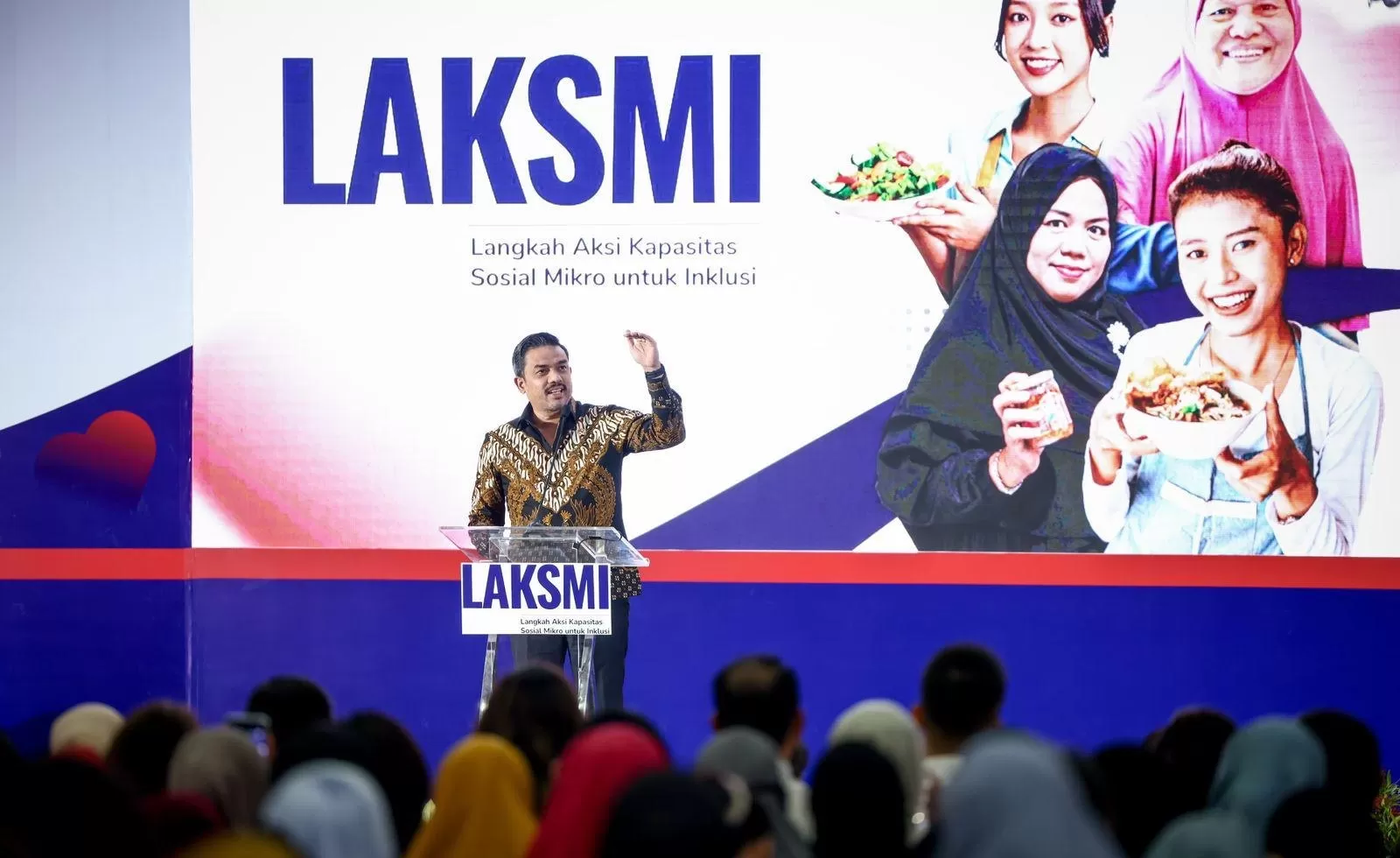 Menteri UMKM, Maman Abdurrahman, dalam sambutannya pada acara peluncuran program Laksmi di Jakarta, Selasa, 24 Juni 2025.