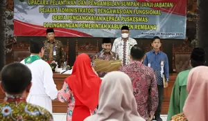 Ini Daftar Nama 22 Pejabat Baru yang Dilantik Bupati Harno Hari Ini, Ada 9 Kepala Puskesmas Rembang