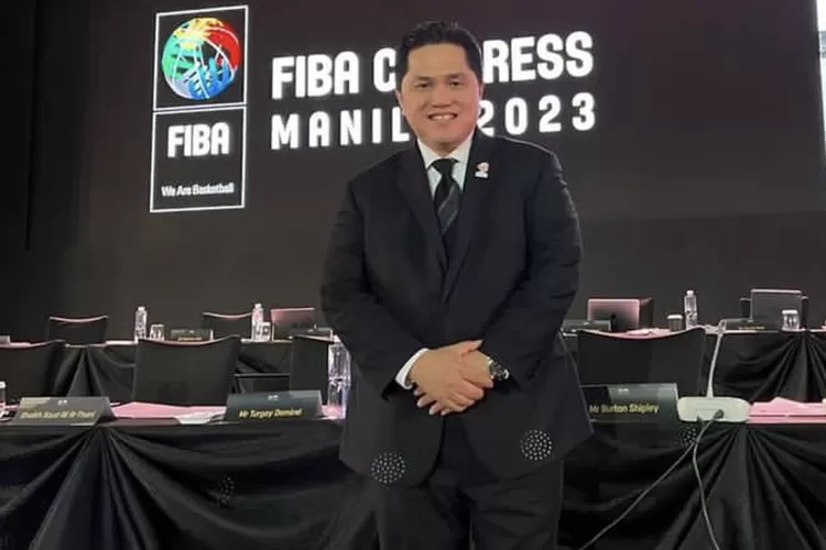 Erick Thohir saat hadiri acara FIBA  (Instagram/@erickthohir)