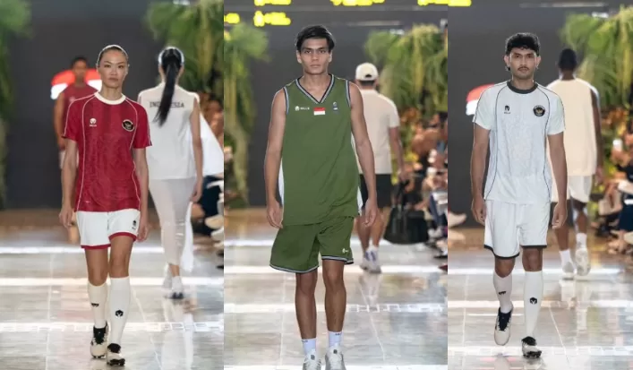 Jersey SEA Games 2025 untuk Timnas bermotif Toraja.&nbsp;(Instagram @timindonesiaofficial)