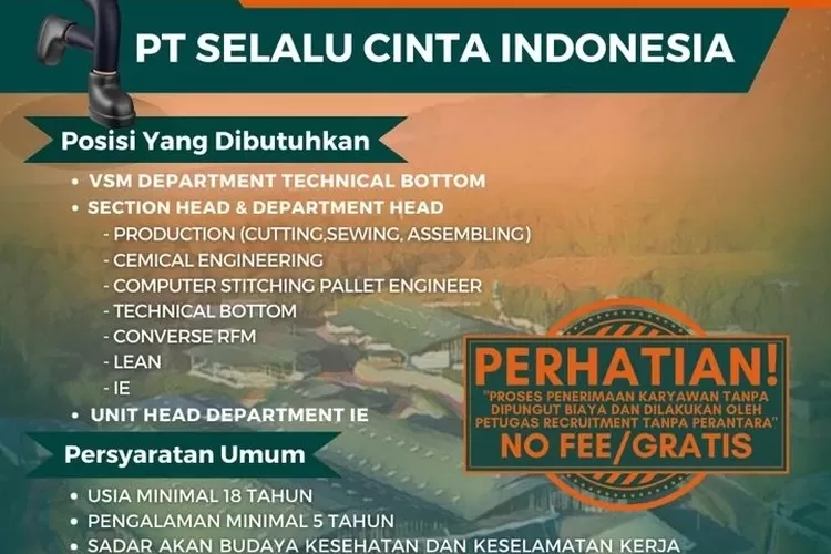 Inilah 9 Posisi Yang Dibutuhkan Pada Lowongan Pekerjaan Terbaru 2023 PT ...