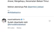 Tri Adhianto Respon Cepat Aduan Masyarakat, Kerusakan Gapura Selamat Datang Di Bekasi Timur Sudah Diperbaiki