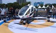 EHang 216 uji coba terbang di ajang PEVS 2022 Jakarta, tempuh dua rute sekaligus