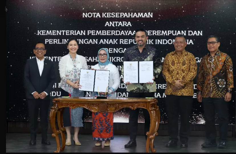 Kementerian Usaha Mikro, Kecil, dan Menengah (UMKM) menandatangani nota kesepahaman dengan Kementerian Pemberdayaan Perempuan dan Perlindungan Anak.