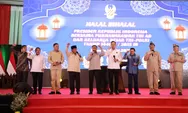 Prabowo Kompak Nyanyi Hymne Taruna di Acara Halal Bihalal Purnawirawan TNI