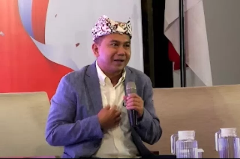 CEO Promedia Teknologi Indonesia, Agus Sulistriyono saat talkshow bertajuk &ldquo;Banyuwangi Berseri dalam Semangat Literasi&rdquo;.