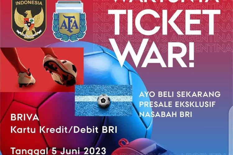 Dibuka hari ini, pengguna BRI bisa membeli tiket pertandingan Indonesia Vs Argentina melalui aplikasi BRIMO (Instagram @bankbri_id)