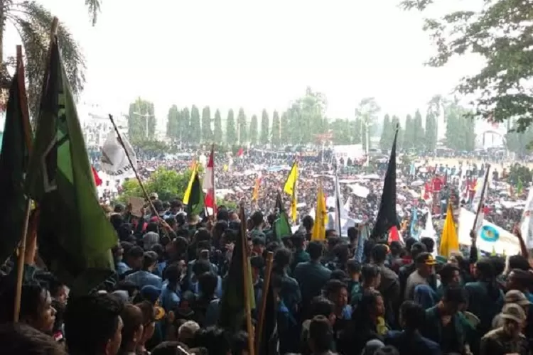 Ilustrasi demo mahasiswa.  (Aspirasiku/Adi Gunawan)