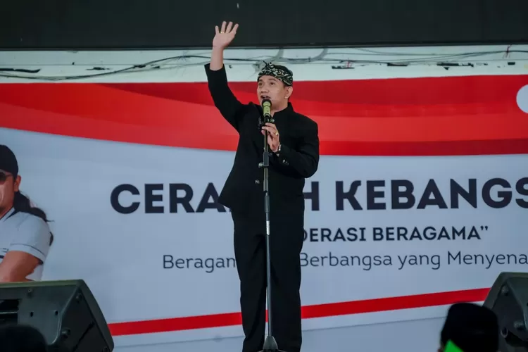 Kepala Dinas Pendidikan (Kadisdik) Jawa Barat (Jabar), Dedi Supandi di acara Ceramah Kebangsaan di Youth Centre Sport Arcamanik, Kota Bandung, Kamis (4/8/2022).