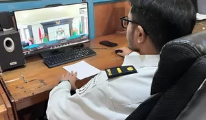 Sinergi Peradilan dan Pemasyarakatan, Bapas Muara Teweh Ikuti Sidang Peradilan Secara Virtual Bersama PN Buntok