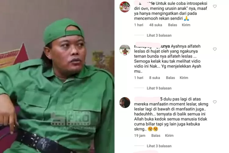 Sule disentil balik warganet usai singgung masalah Lesti kejora  dan Rizky Billar (foto; instagram @insta_julid/youtube SULE PRODUCTIONS)