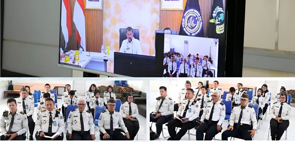 Kabapas Muara Teweh dan Jajaran Saat Mengikuti Pengarahan Dirjenpas