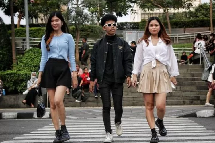 Remaja-remaja di Citayam Fashion Week.  (Instagram mustang88fm)