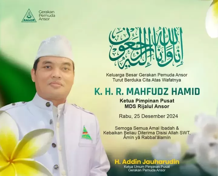 Innalillahi, Ketua Pimpinan Pusat MDS Rijalul Ansor KHR Mahfudz Hamid Wafat