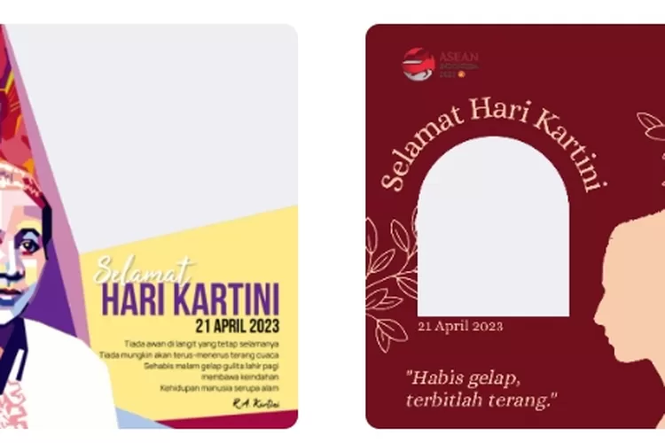 Contoh twibbon Hari Kartini 2023. (Twibbonize.com)