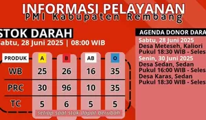 Update Stok Darah Terbaru di PMI Rembang dan Jadwal Donor Terkini