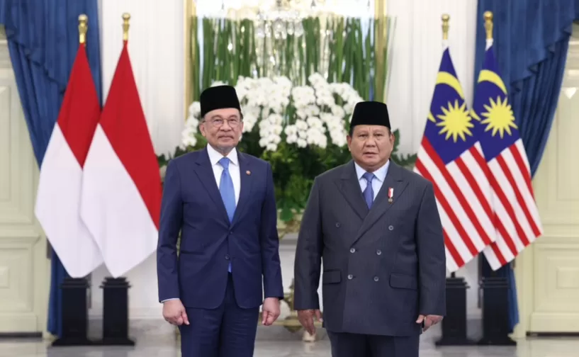 Presiden Republik Indonesia Prabowo Subianto dan PM Malaysia Anwar Ibrahim.