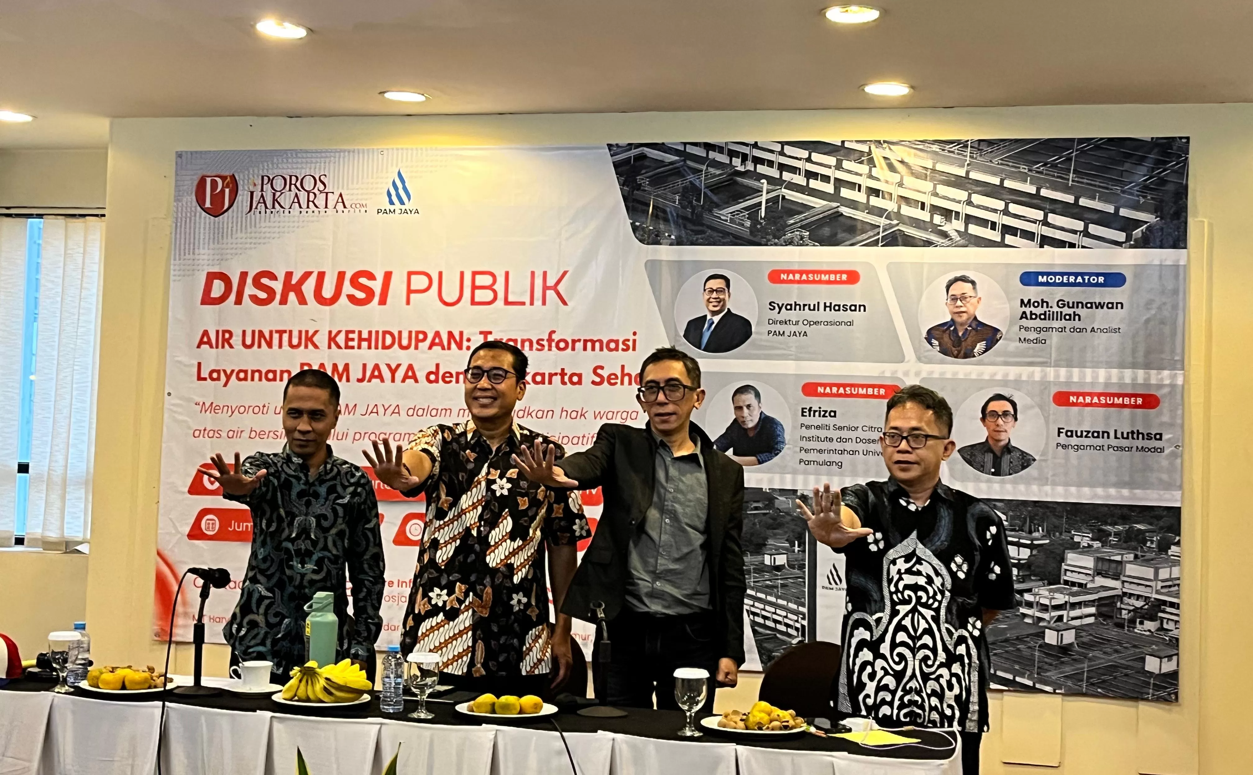 PAM JAYA menggelar diskusi publik bertajuk &ldquo;Air untuk Kehidupan: Transformasi Layanan PAM JAYA Demi Jakarta Sehat&rdquo;.