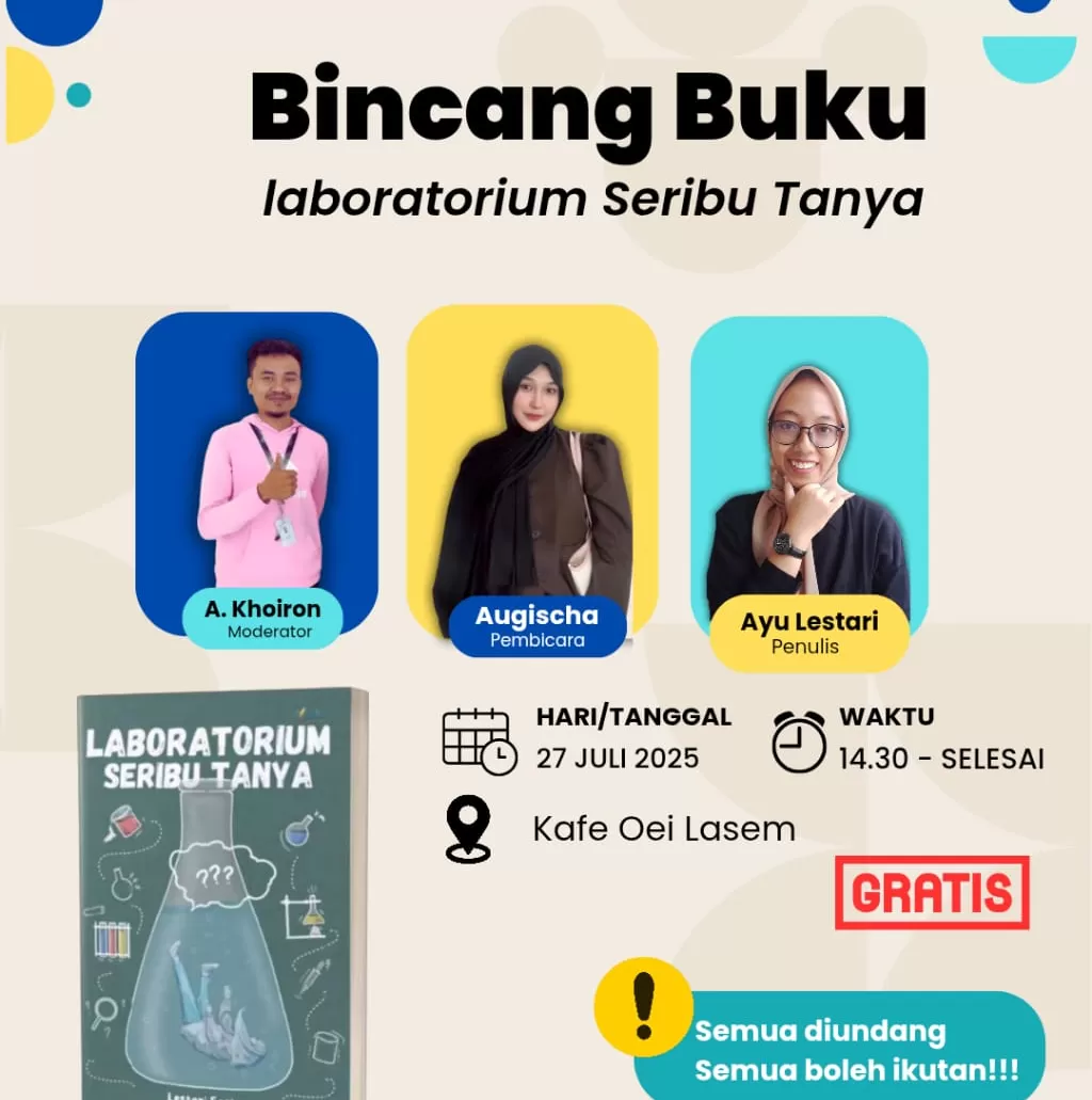 Bincang Buku Laboratorium Seribu Tanya