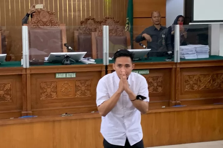 Bharada E dalam sidang kasus pembunuhan Brigadir J. (twitter)