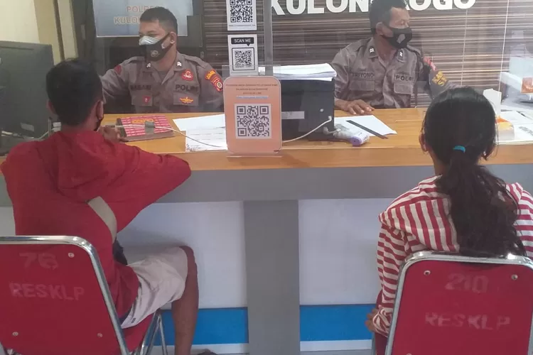 Korban pencurian melapor ke Polres Kulon Progo. (Foto: Humas Polres Kulon Progo)