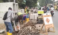 Perbaikan Trotoar Jl Pahlawan Revolusi Terus Dikebut