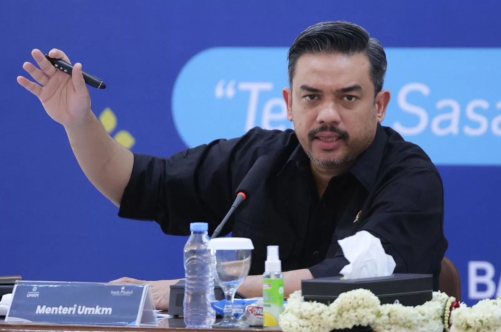 Menteri UMKM Maman Abdurrahman saat Rakor KUR Regional Kalimantan, di Banjarmasin, Kalimantan Selatan, Rabu, 18 Juni 2026.