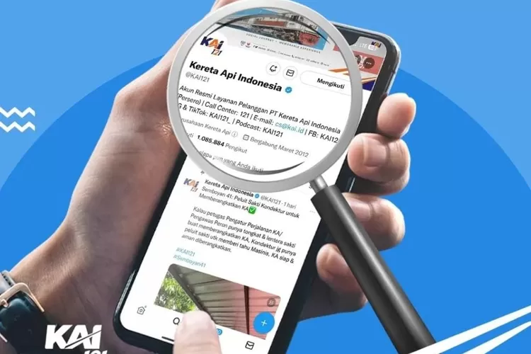 Awas tertipu akun Twitter palsu KAI121, kenali akun yang resmi.  (Instagram / @kai121_)