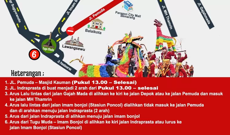 Rekayasa Lalu lintas karena adanya Prosesi Dugderan Semarang. 