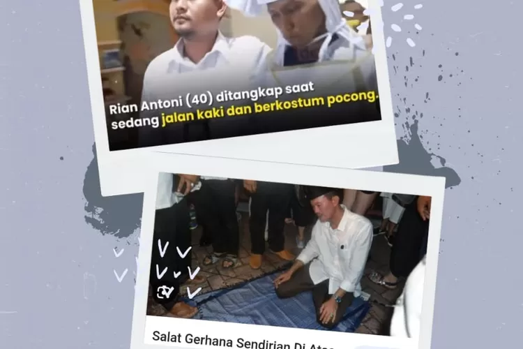 Rian pocong dan Walikota Palembang shalat di Jembatan Ampera (tangkapan layar instagram @palembangkulukilir dan @tribunsumsel)