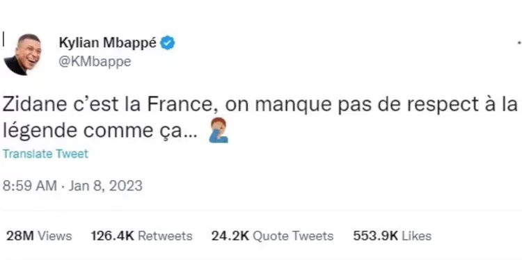 Mbappe membela Zidane