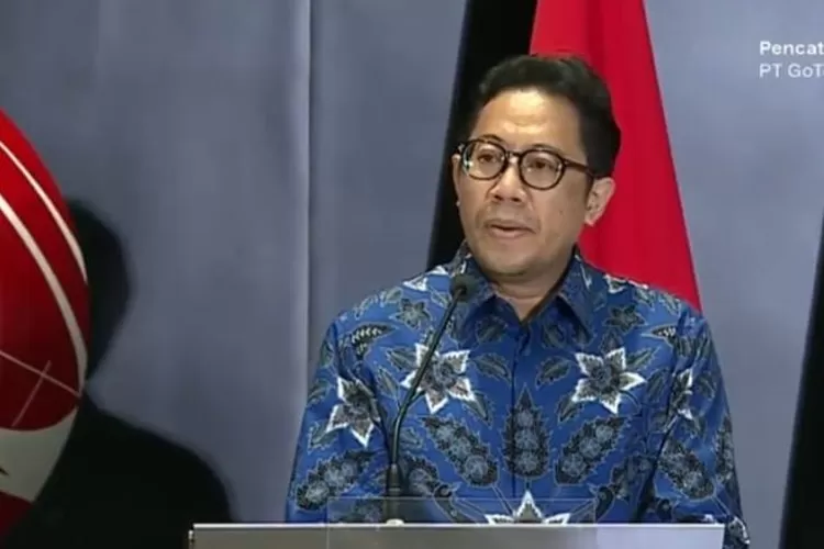 Tangkapan layar Direktur Penilaian Perusahaan BEI I Gede Nyoman Yetna saat memberikan sambutan dalam seremoni pencatatan perdana saham GoTo secara virtual yang dipantau di Jakarta, Senin (11/4/2022).  (ANTARA/Citro Atmoko)