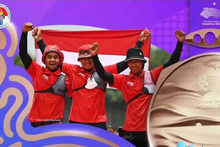 Atlet panahan Indonesia meraih medali perunggu di Asian Games 2023 Hangzhou (Instgaram @kemenpora)