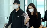 Berangkat ke Eropa, Song Joong Ki dan Katy Louise Saunder Sapa Penggemar di Bandara