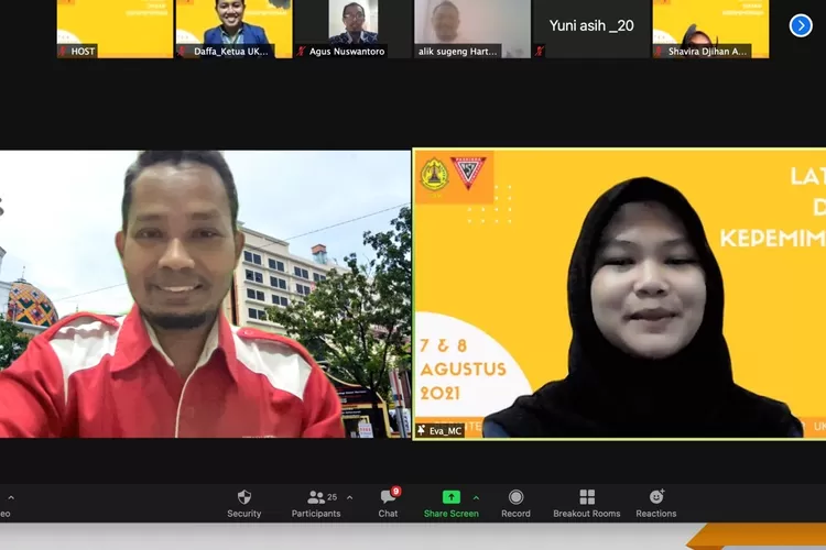 Pelatihan LDK secara Virtual yang digelar oleh UKM Paskibraka Universitas Semarang./USM/