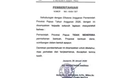 Untuk Optimalisasi Anggaran, Pemprov Papua Sampaikan Pemberitahuan Tidak Menerima Permohonan Bantuan