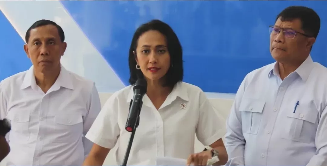 Wakil Menteri Pelindungan Pekerja Migran Indonesia (KP2MI), Christina Aryani saat konferensi pers. (Foto: Instagram @chritinaaryani)