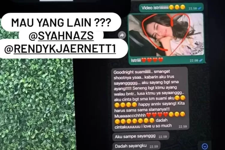 Diterpa Isu Perselingkuhan Lady Nayoan Bocorkan Chat Mesra Syahnaz