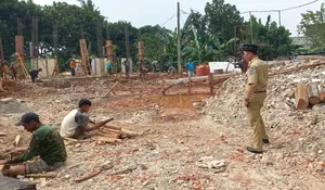 Sudah Sebulan, Progres Pembangunan Kelurahan Mampang Depok 5 Persen