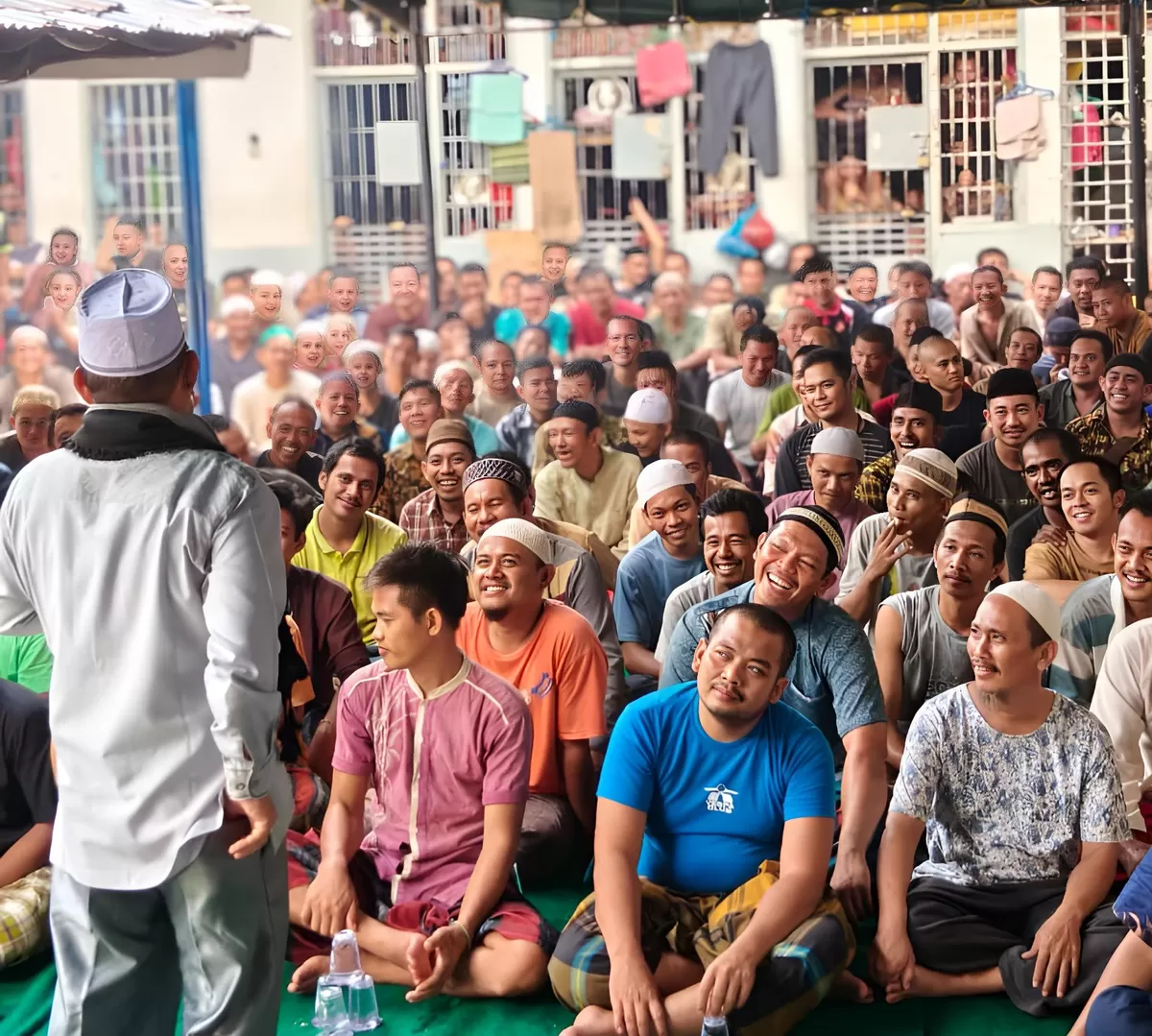 Petugas dan Warga Binaan Lapas Kotapinang Saat Kegiatan Isra Mi'raj