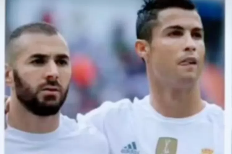 Karim Benzema dan Cristiano Ronaldo (Tiktok @a_arifhidayatulloh.7)