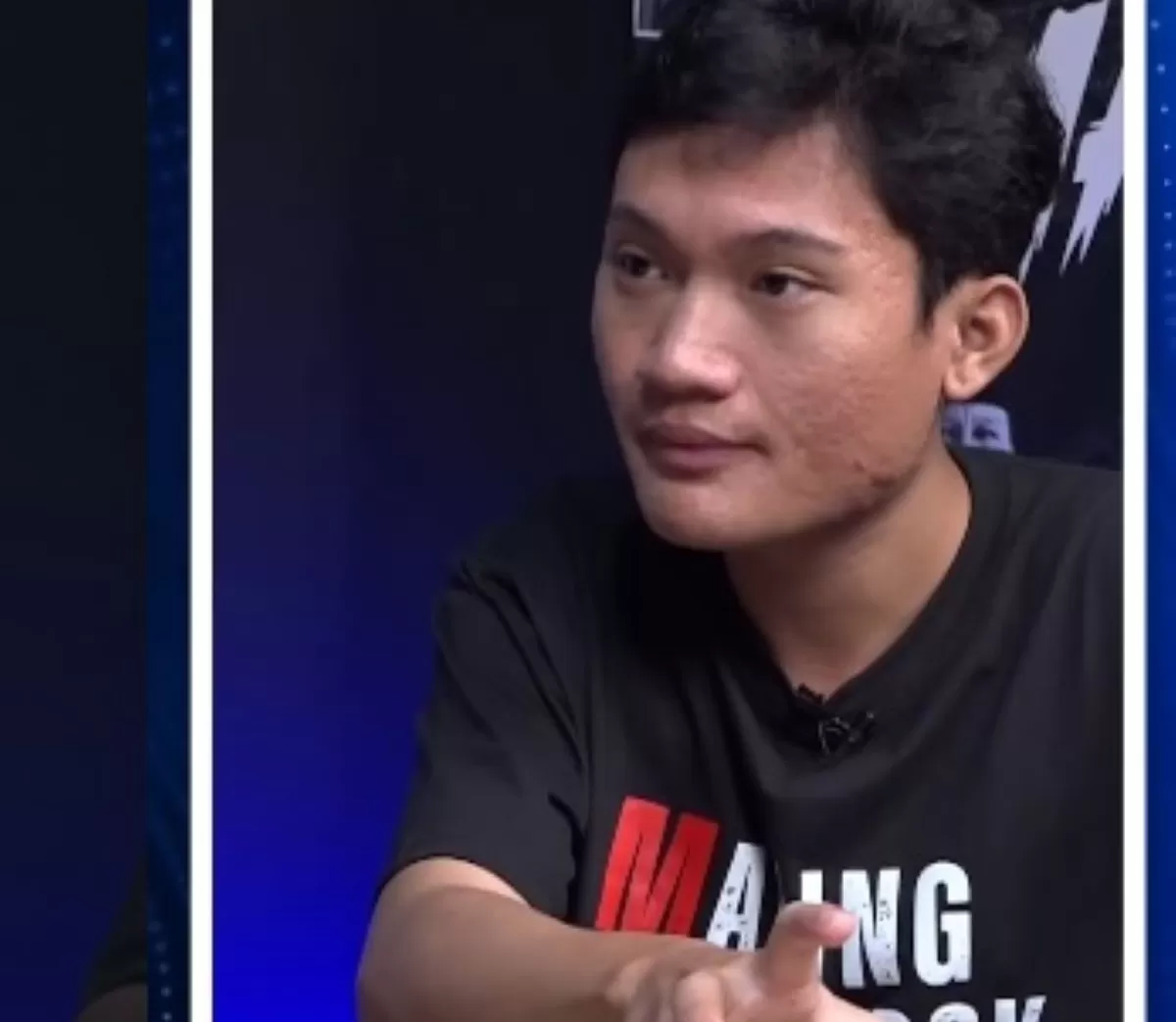 Ketua BEM Tiyo Ardianto. (tangkapan layar Madilog Forum Kedailan TV)