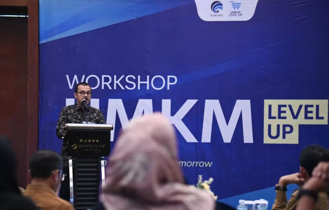 Wamenkominfo Nezar Patria dalam acara Workshop UMKM Level Up. (kominfo.go.id)