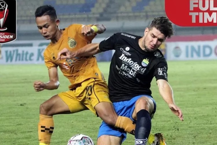 Potret hasil akhir Persib Bandung vs Bhayangkara FC di Piala Presiden 2022./Instagram @@pialapresiden