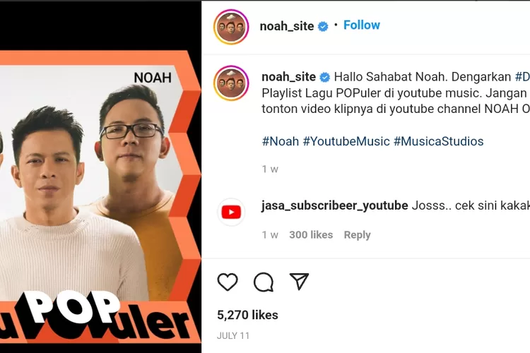 Semua Tentang Kita - Noah (@noah_site)