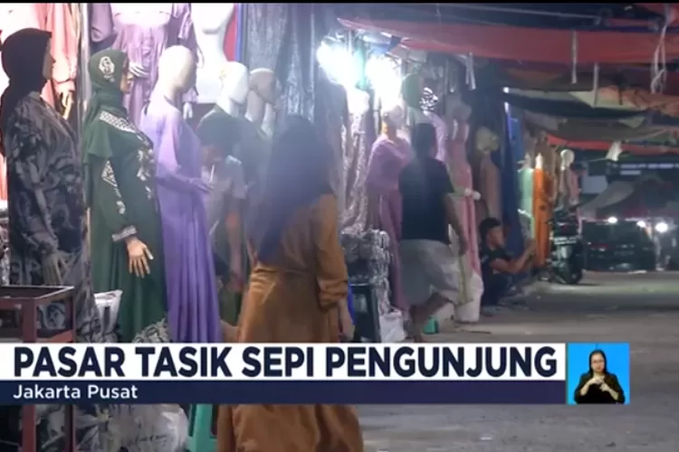 pedagang Pasar Tasik Jakarta kabarnya sepi pembeli, kini penurunan omzet sebesar 80 persen (Tangkap layar Youtube Buletin iNews)