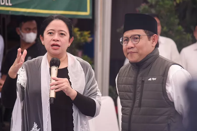 Puan Maharani dan Muhaimin Iskandar. Gus Muhaimin menurunkan target dari capres menjadi cawapres di Pilpres 2024. Hal ini lantaran PKB kalah gede dibandingkan dengan PDIP. (Tim Media Puan Maharani )