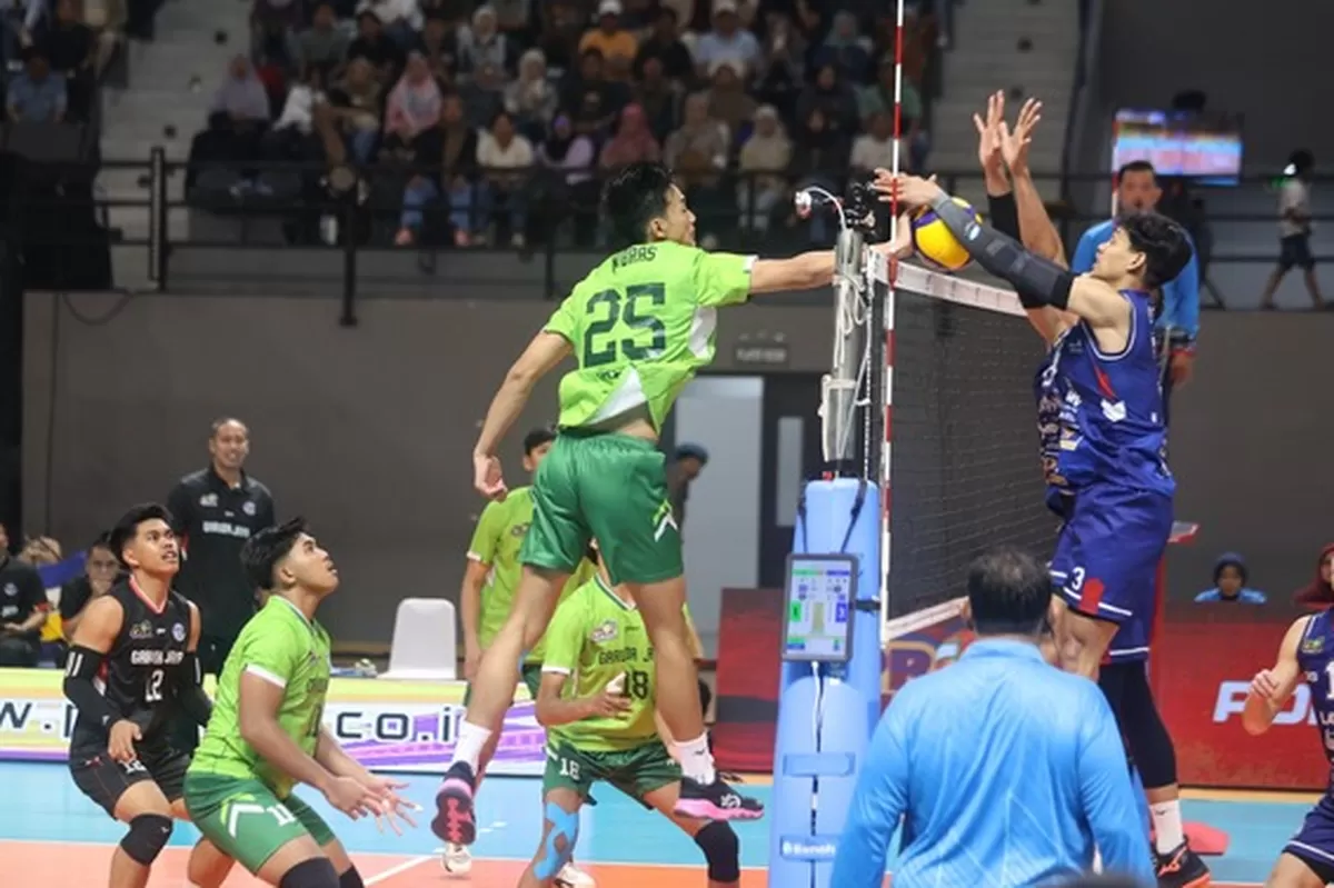 Jakarta LavAni tampil trengginas melawan Jakarta Garuda Jaya di laga pembuka musim Proliga 2026, di Pontianak, 10 Januari 2026. (PBVSI)